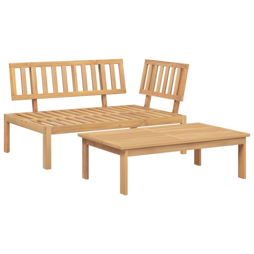 Garden Pallet Sofa Set 2 pcs Solid Wood Acacia