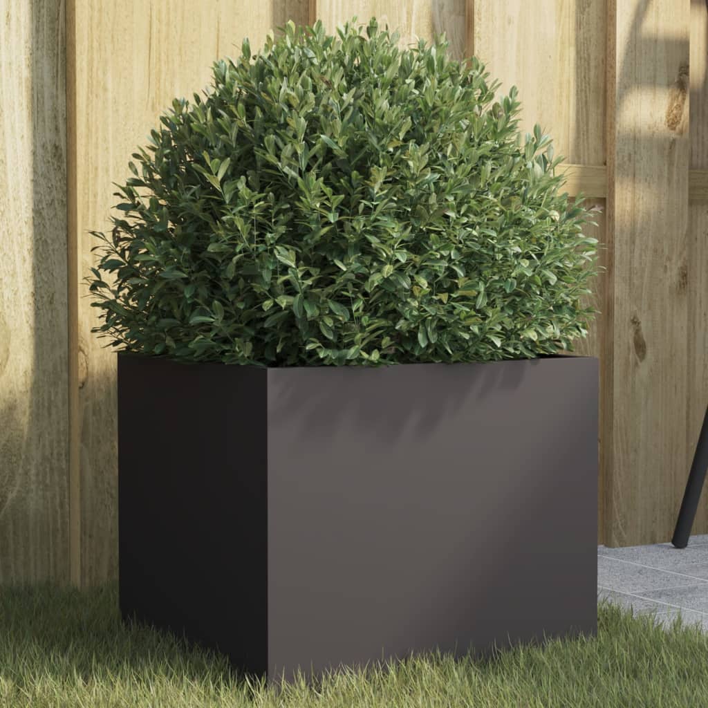 Planter Black 32x30x29 cm Steel