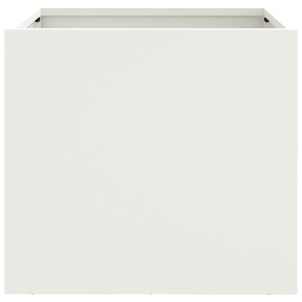 Planter White 32x30x29 cm Steel