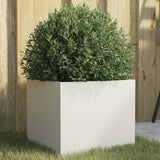 Planter White 32x30x29 cm Steel