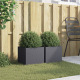 Planters 2 pcs Anthracite 32x30x29 cm Steel