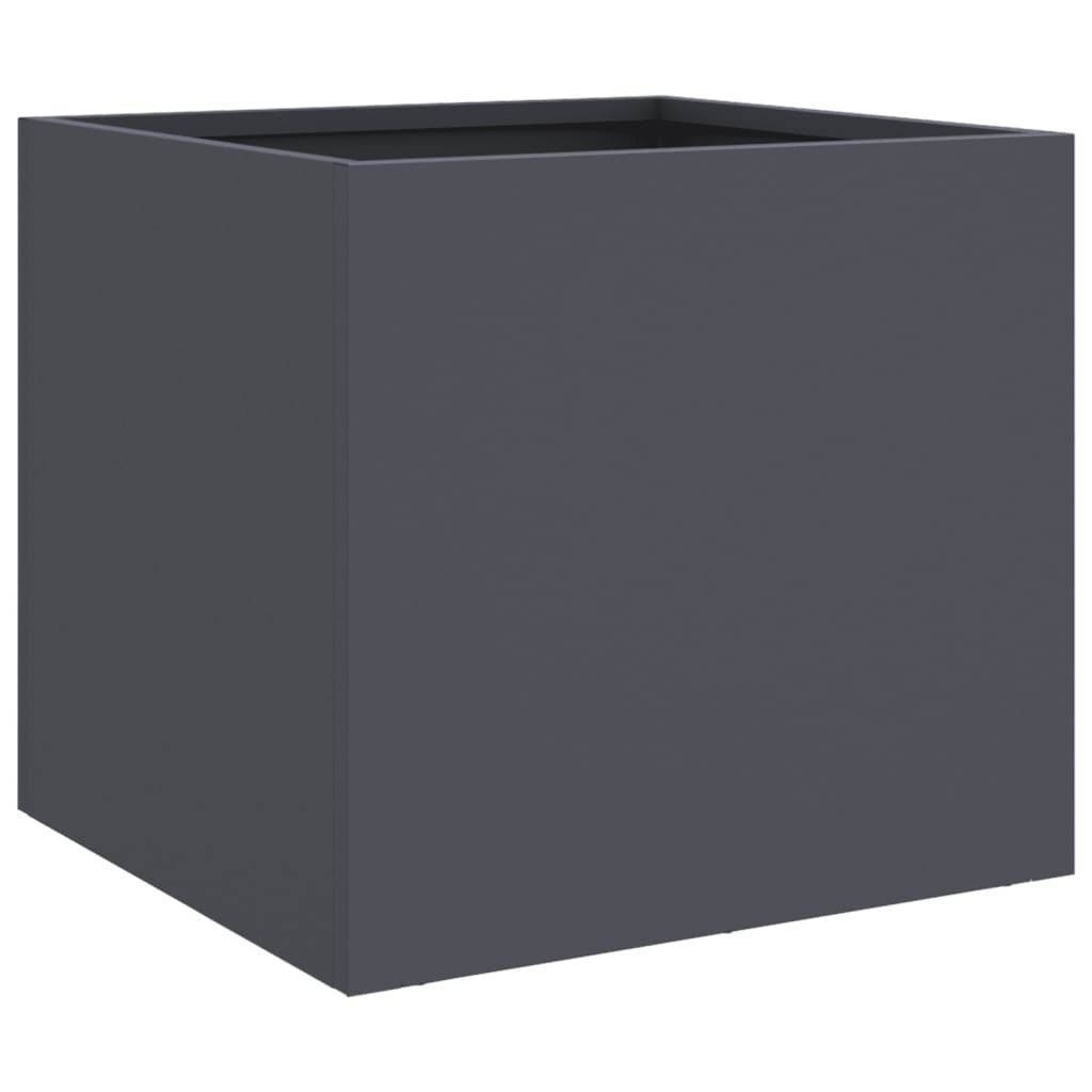 Planters 2 pcs Anthracite 32x30x29 cm Steel