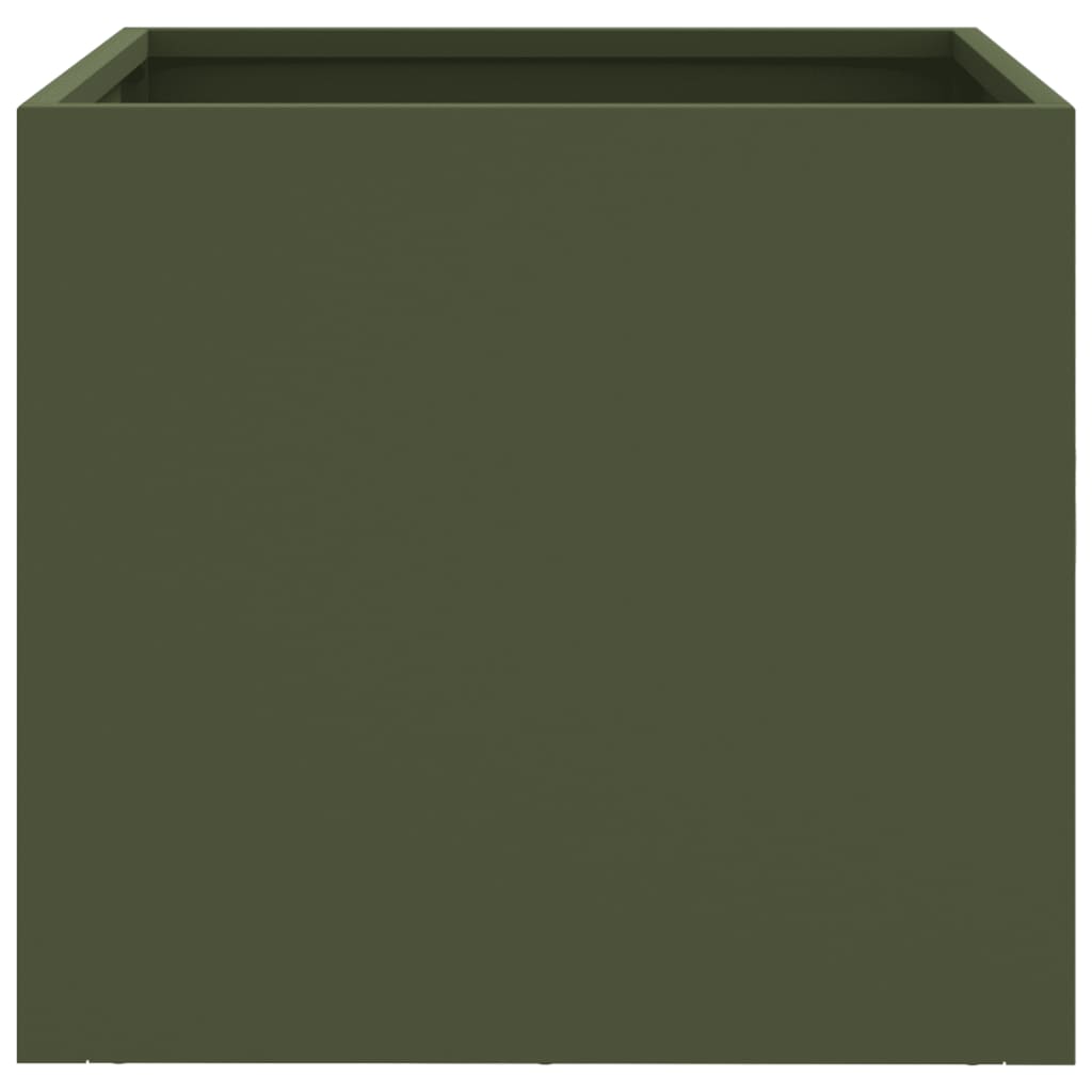 Planter Olive Green 32x30x29 cm Steel