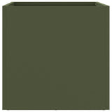 Planter Olive Green 32x30x29 cm Steel