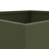 Planter Olive Green 32x30x29 cm Steel