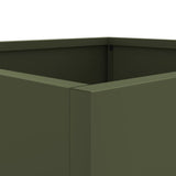 Planters 2 pcs Olive Green 32x30x29 cm Steel