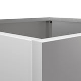 Planters 2 pcs Silver 32x30x29 cm Galvanised Steel