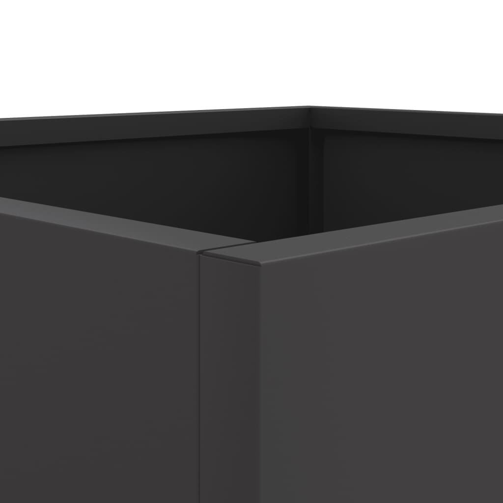 Planters 2 pcs Black 42x40x39 cm Steel