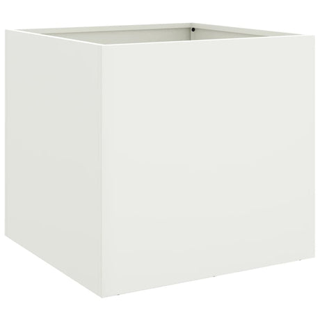 Planter White 42x40x39 cm Steel