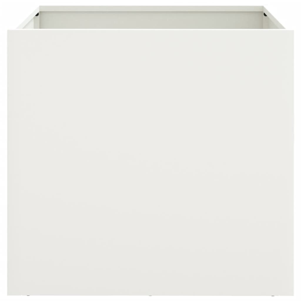 Planter White 42x40x39 cm Steel