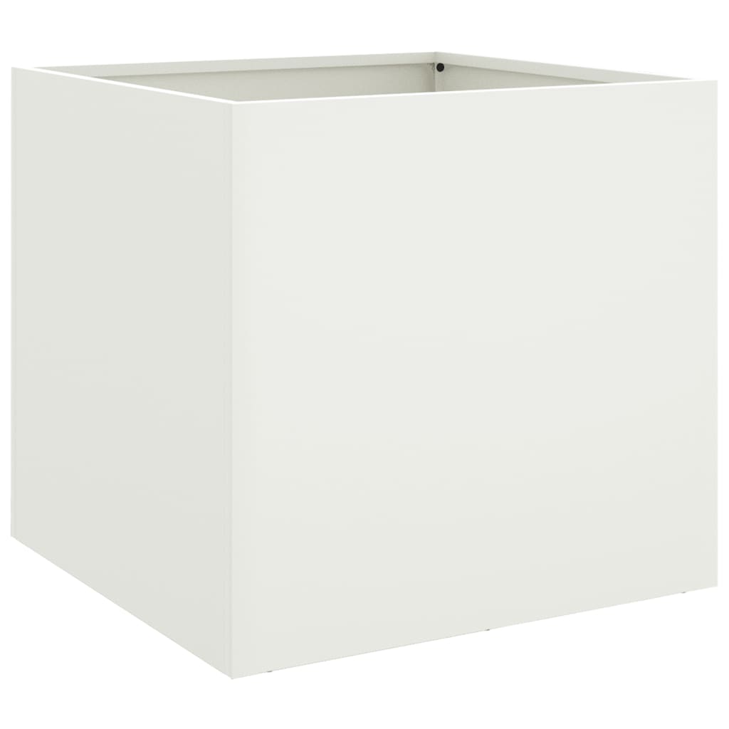 Planter White 42x40x39 cm Steel