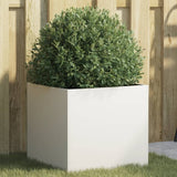 Planter White 42x40x39 cm Steel