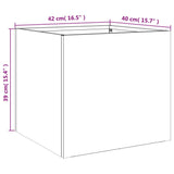 Planters 2 pcs White 42x40x39 cm Steel