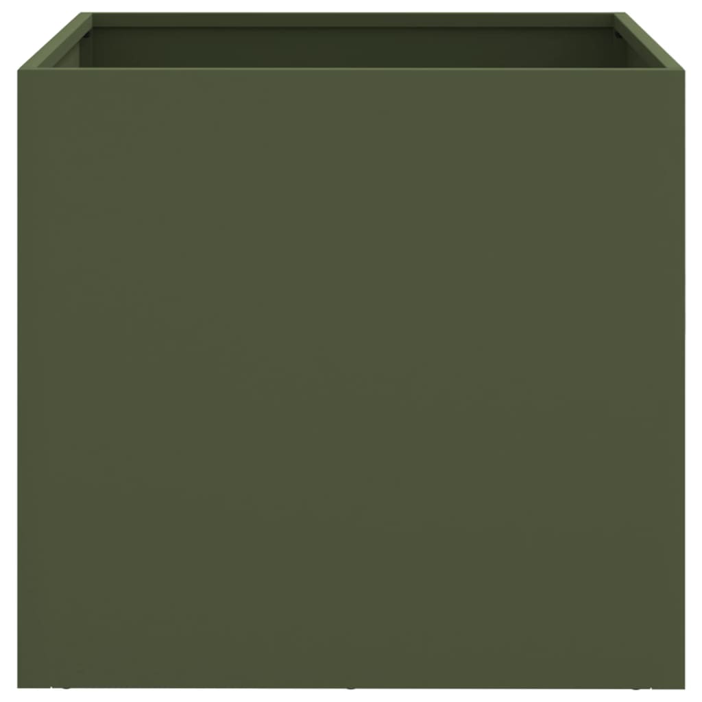 Planter Olive Green 42x40x39 cm Steel