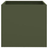 Planter Olive Green 42x40x39 cm Steel