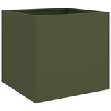 Planter Olive Green 42x40x39 cm Steel