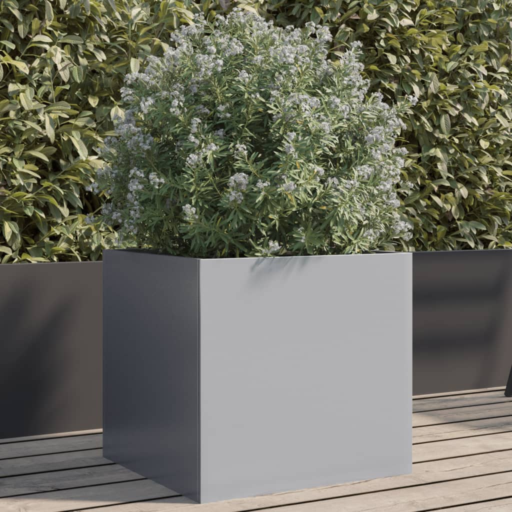 Planter Silver 42x40x39 cm Galvanised Steel