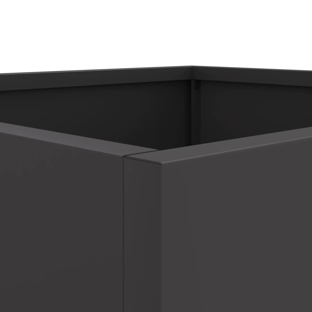 Planter Black 49x47x46 cm Steel