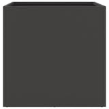 Planters 2 pcs Black 49x47x46 cm Steel