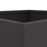 Planters 2 pcs Black 49x47x46 cm Steel
