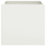 Planter White 49x47x46 cm Steel