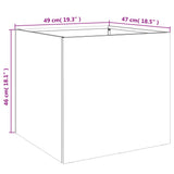 Planter White 49x47x46 cm Steel