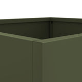 Planter Olive Green 49x47x46 cm Steel