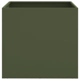 Planters 2 pcs Olive Green 49x47x46 cm Steel