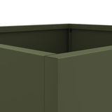 Planters 2 pcs Olive Green 49x47x46 cm Steel