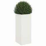 Planter White 32x29x75 cm Steel