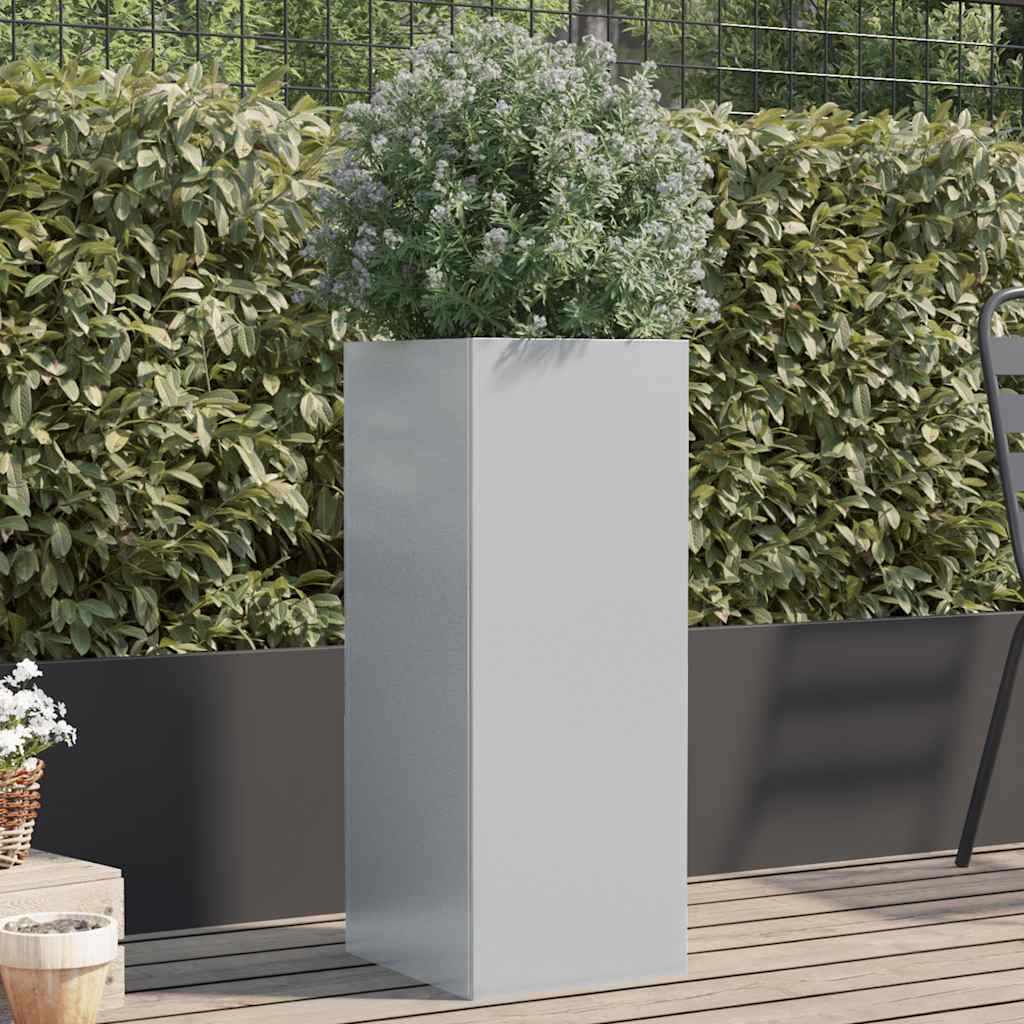 Planter Silver 32x29x75 cm Galvanised Steel