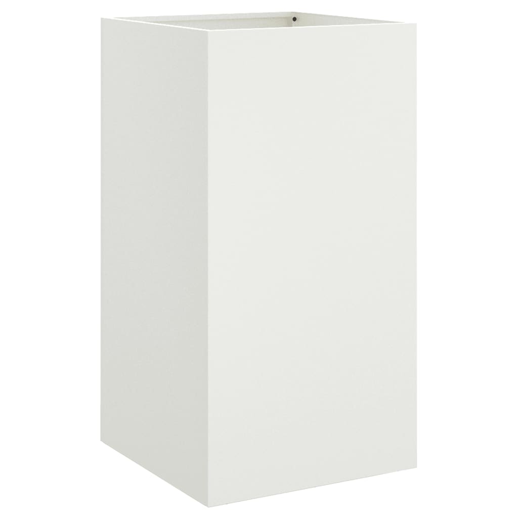 Planter White 42x38x75 cm Steel