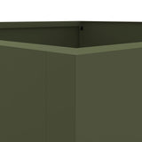 Planter Olive Green 42x38x75 cm Steel