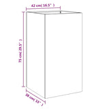 Planter Olive Green 42x38x75 cm Steel