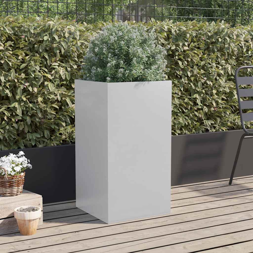 Planter Silver 42x38x75 cm Galvanised Steel