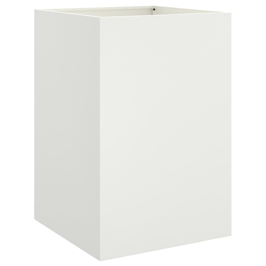 Planter White 52x48x75 cm Steel