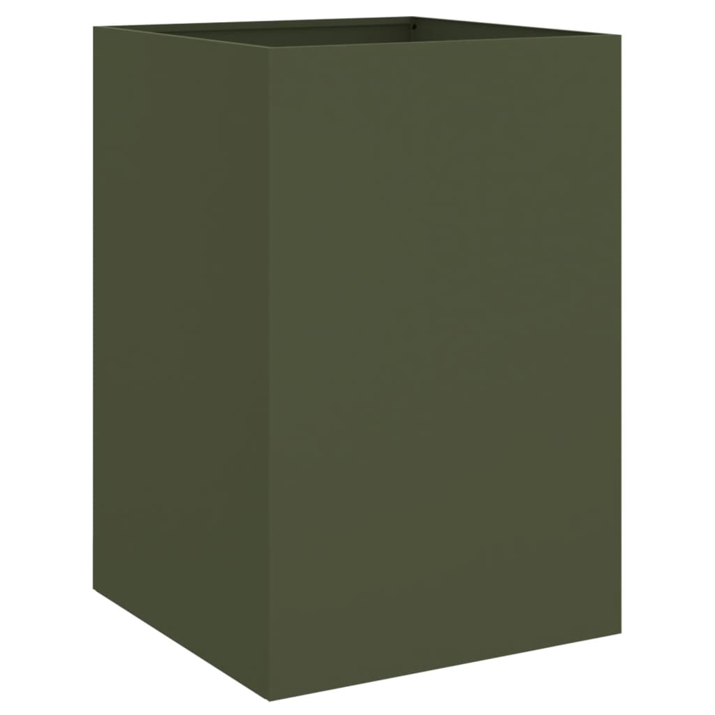 Planter Olive Green 52x48x75 cm Steel