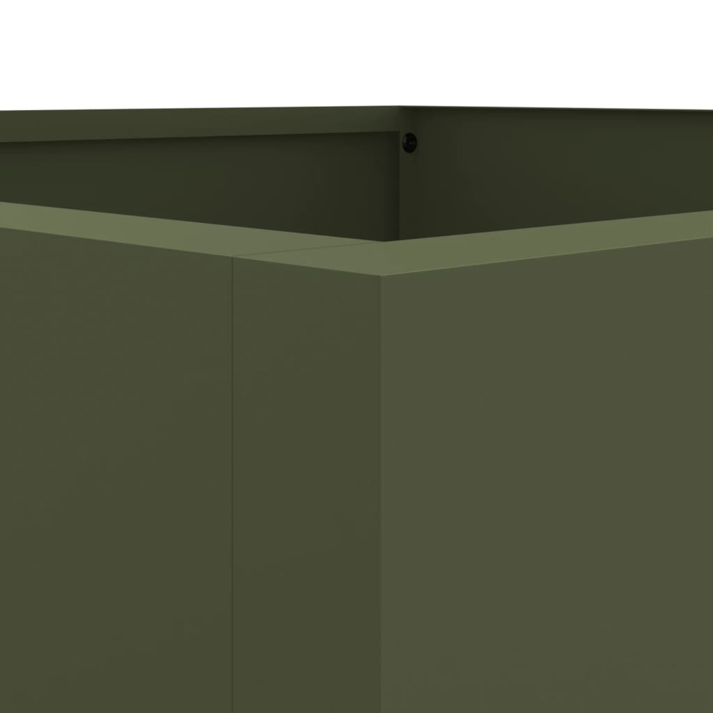 Planter Olive Green 52x48x75 cm Steel