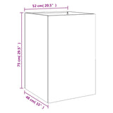 Planter Silver 52x48x75 cm Galvanised Steel