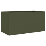 Planter Olive Green 62x30x29 cm Steel