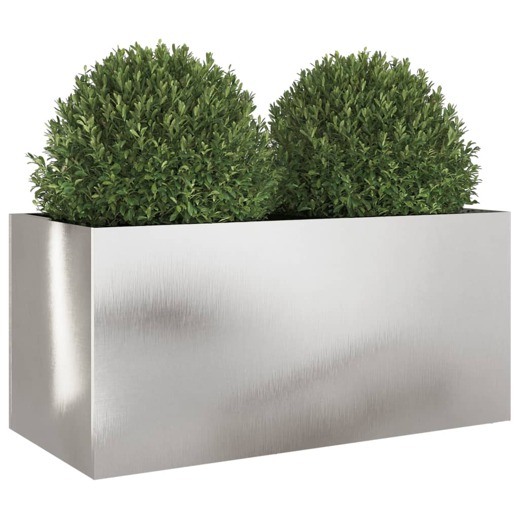 Planter Silver 62x30x29 cm Stainless Steel