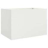 Planter White 62x40x39 cm Steel