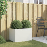 Planter White 62x40x39 cm Steel