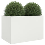 Planter White 62x40x39 cm Steel