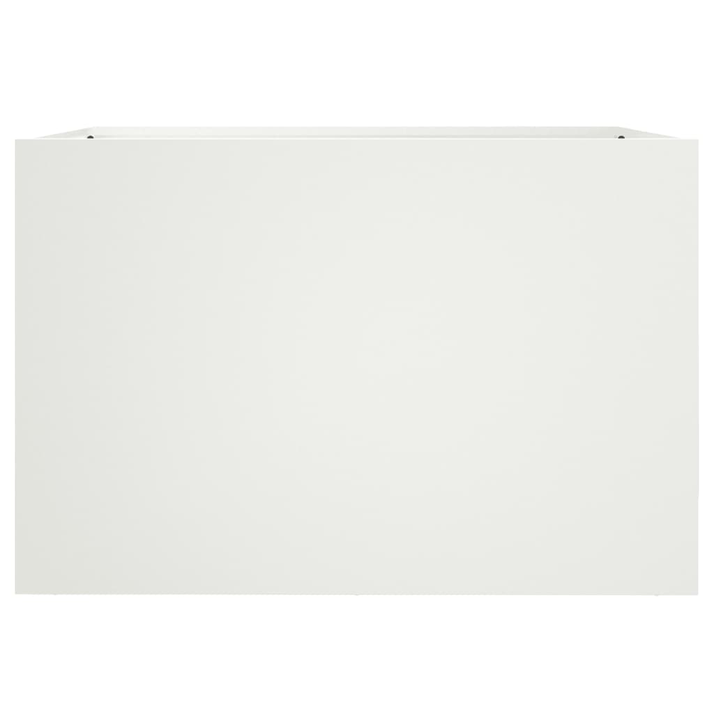 Planter White 62x40x39 cm Steel