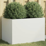 Planter White 62x40x39 cm Steel