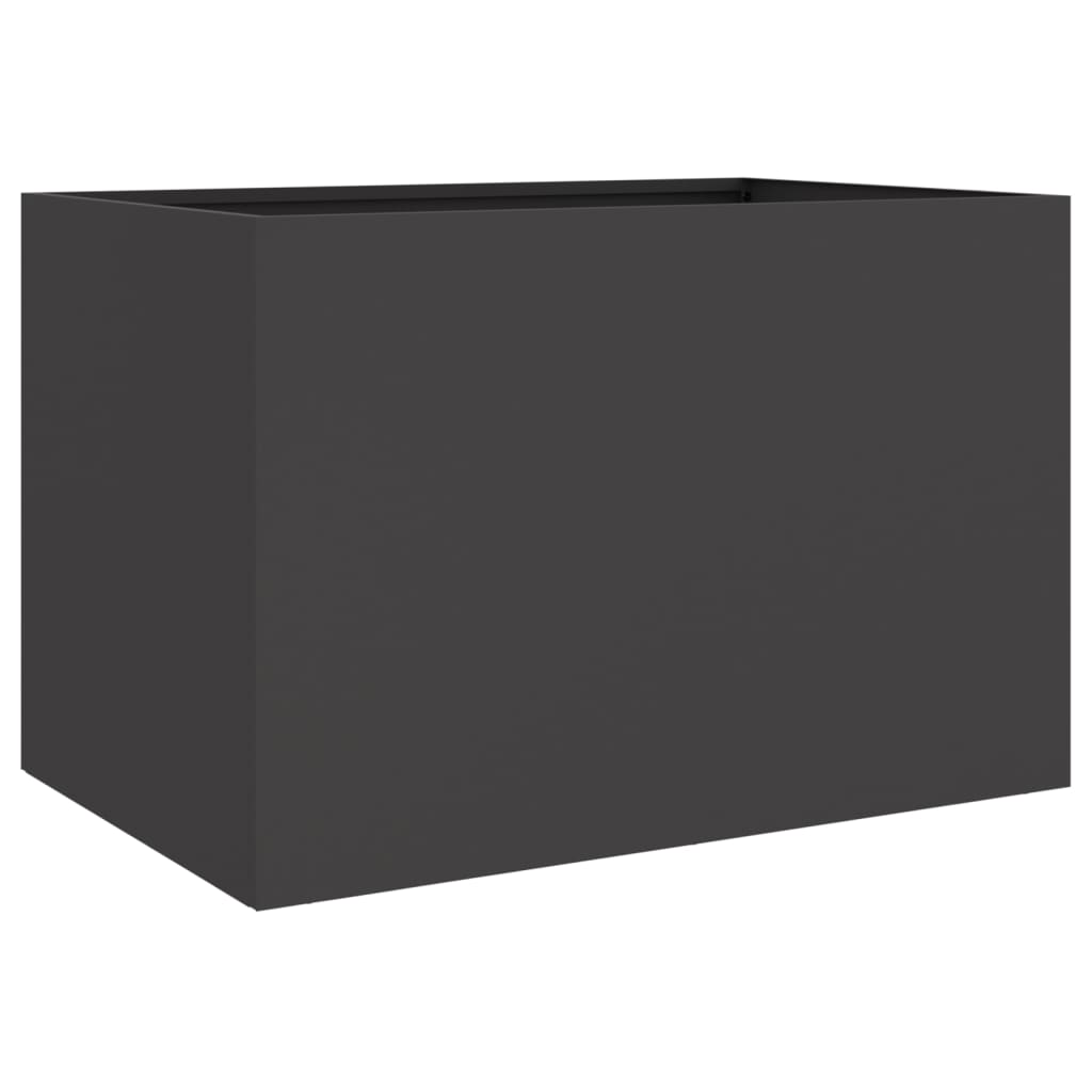 Planter Black 62x47x46 cm Steel