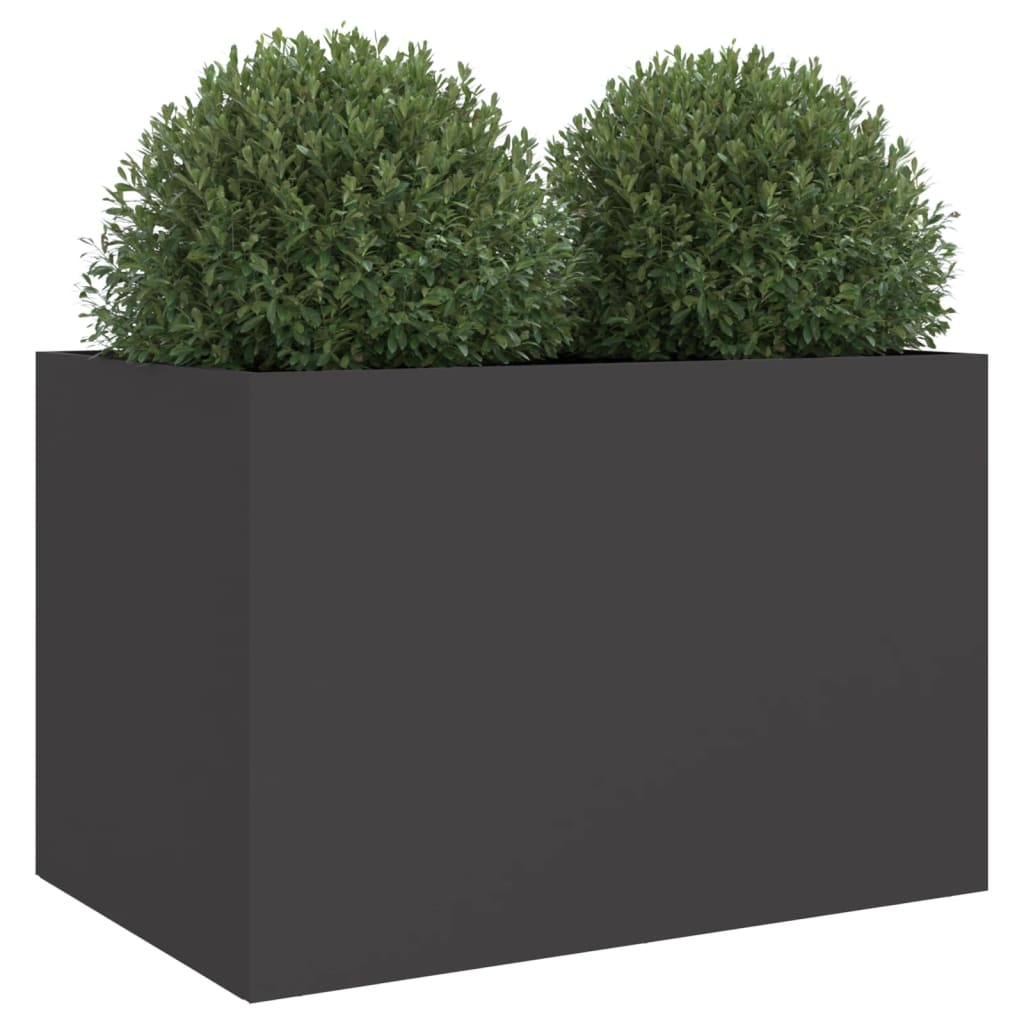 Planter Black 62x47x46 cm Steel