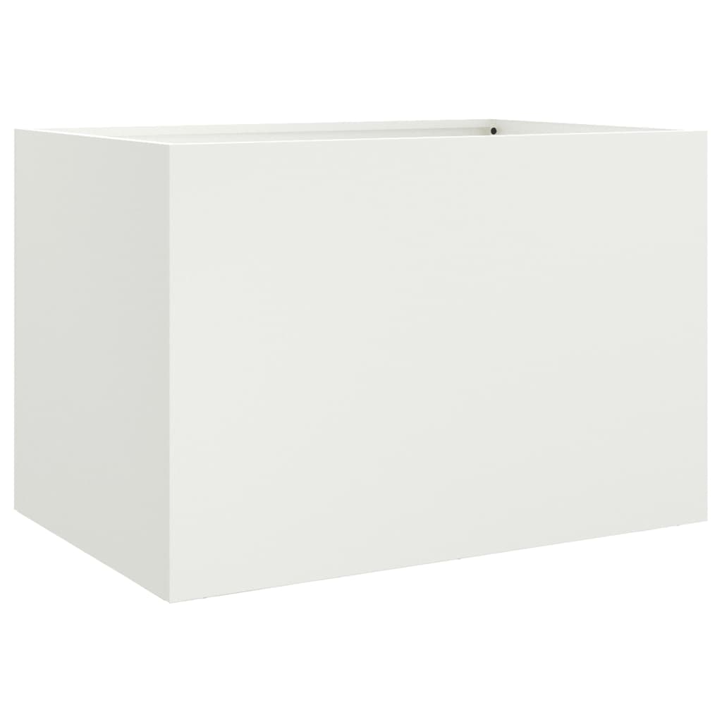 Planter White 62x47x46 cm Steel