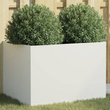 Planter White 62x47x46 cm Steel